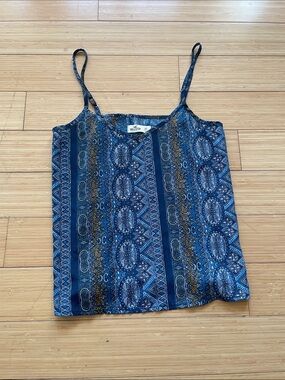 Hollister Blue Multi-Print Spaghetti Strap Cami